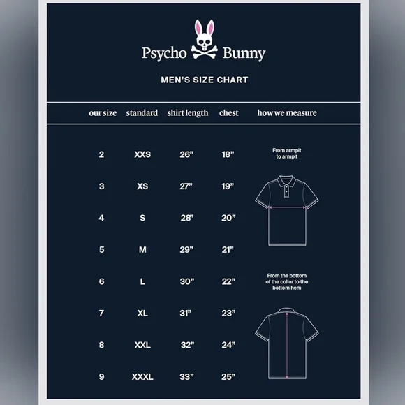 Psycho Bunny Mateo Deco Short Sleeve T-shirt Size 8 (XXL) - Picture 5 of 5